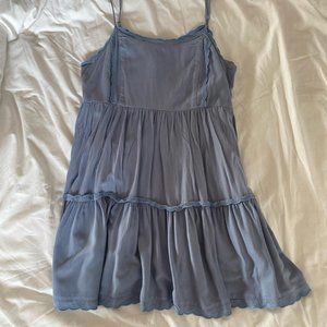 Women's Blue and Grey Dress